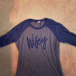 Women’s baseball wifey tee